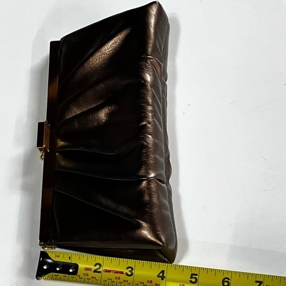 GUNNE SAX Clutch & Chain Bronze Gold Hardware Formal Prom Wedding - Picture 10 of 11